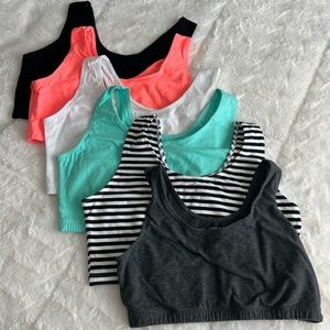 5 sports bras 4 BRAND NEW - XL fruit of the loom